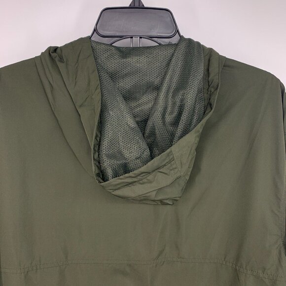 Old Navy Active Windbreaker Jacket Green Hooded Zip Front Utility - Picture 9 of 10